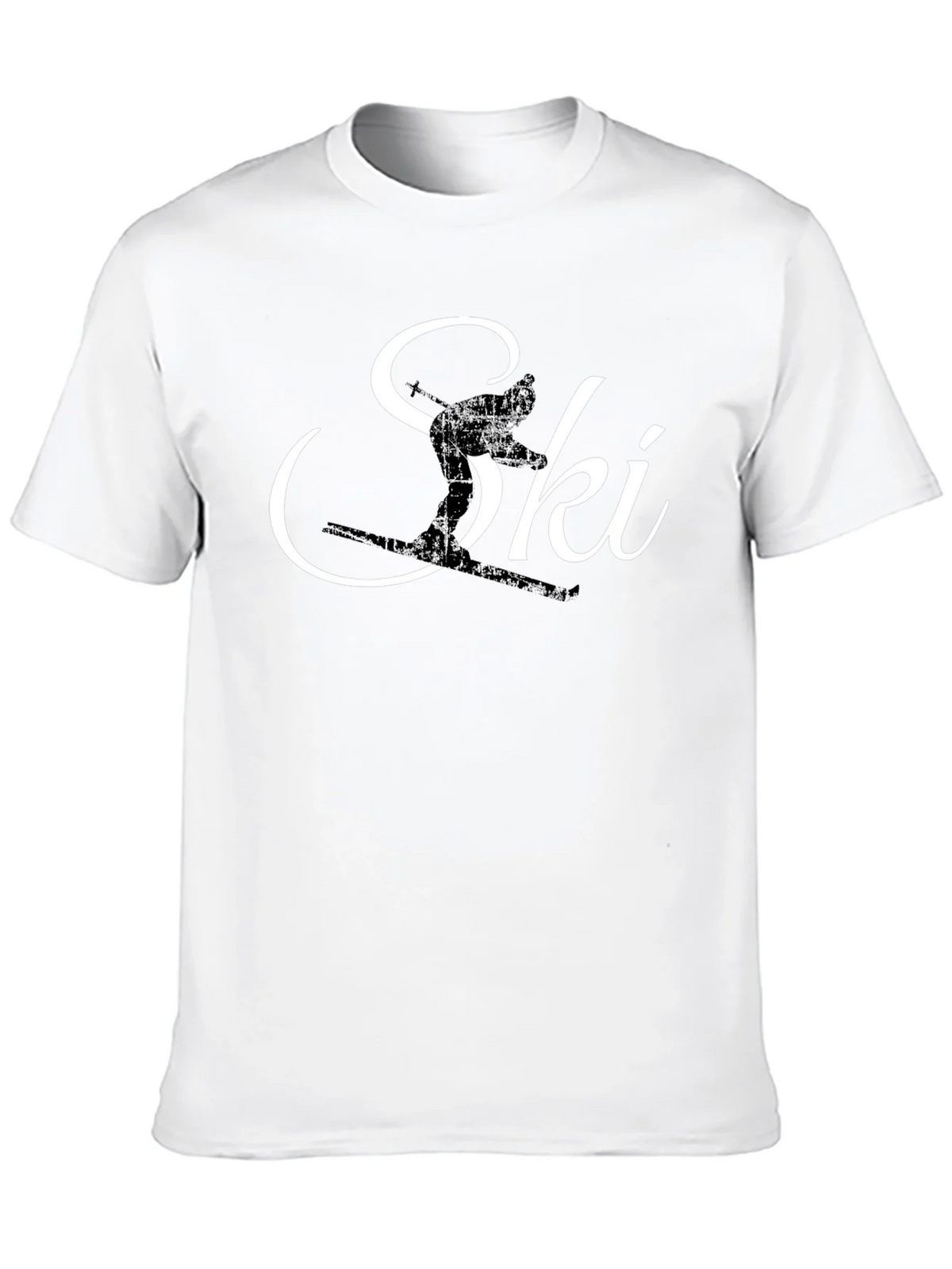 Ski Silhouette Graphic Tee - Black Cotton T-Shirt product image 9