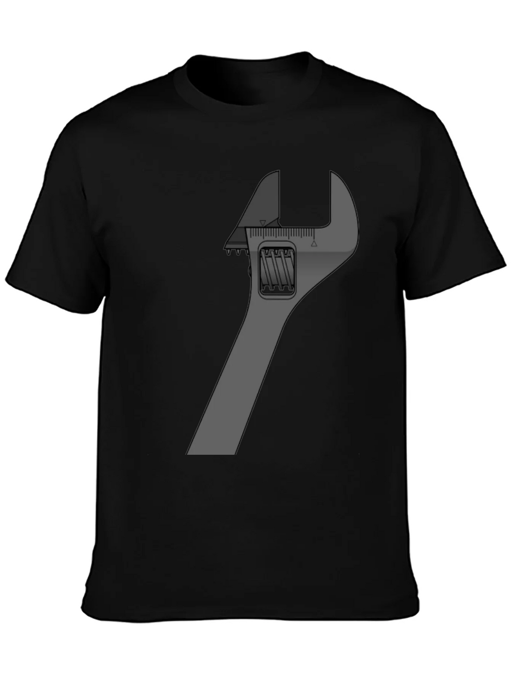 Adjustable Wrench Graphic Tee - Black Cotton Blend product image 3