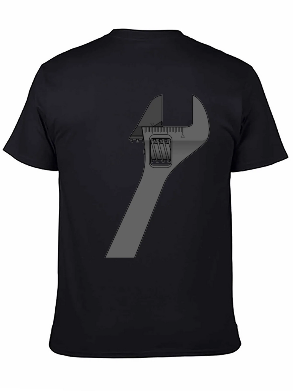 Adjustable Wrench Graphic Tee - Black Cotton Blend product image 4