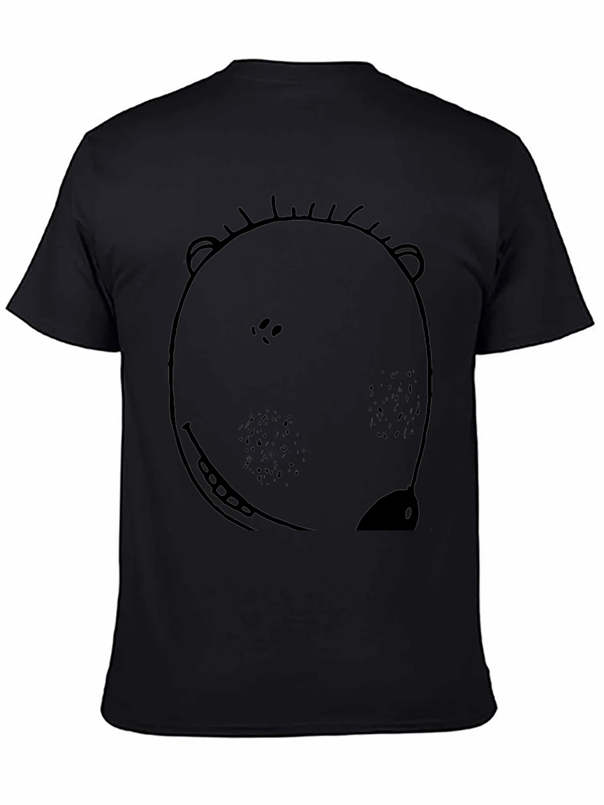 Bear Graphic Print Black T-Shirt for Men product image 4