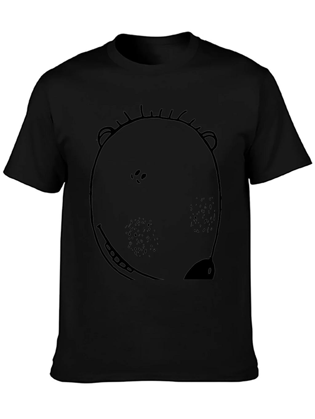 Bear Graphic Print Black T-Shirt for Men product image 3