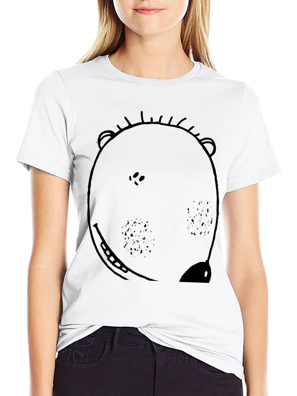 Bear Graphic Print Black T-Shirt for Men product image 8
