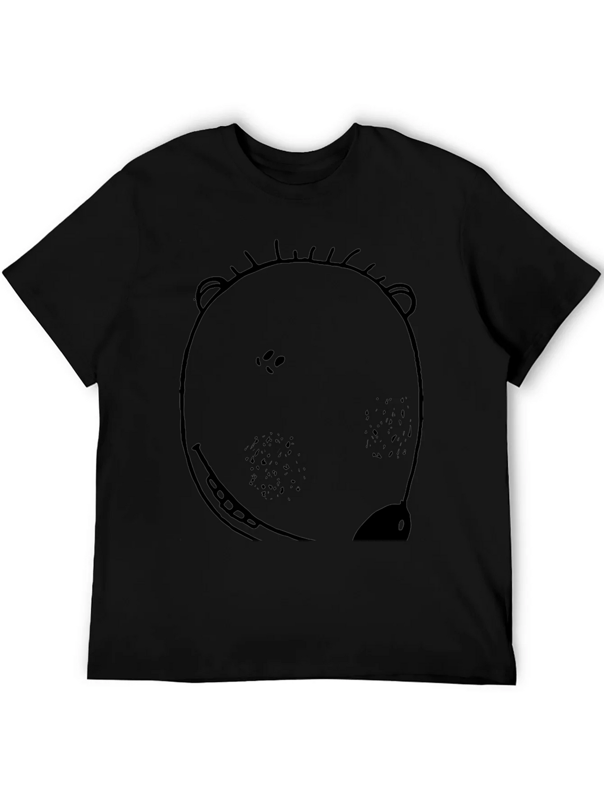 Bear Graphic Print Black T-Shirt for Men product image 5