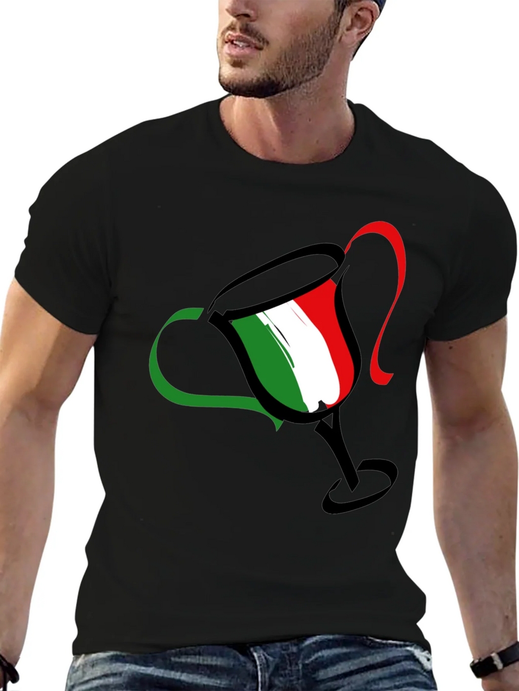 Italian Pride Tee - Trophy Design - Black T-Shirt product image 1