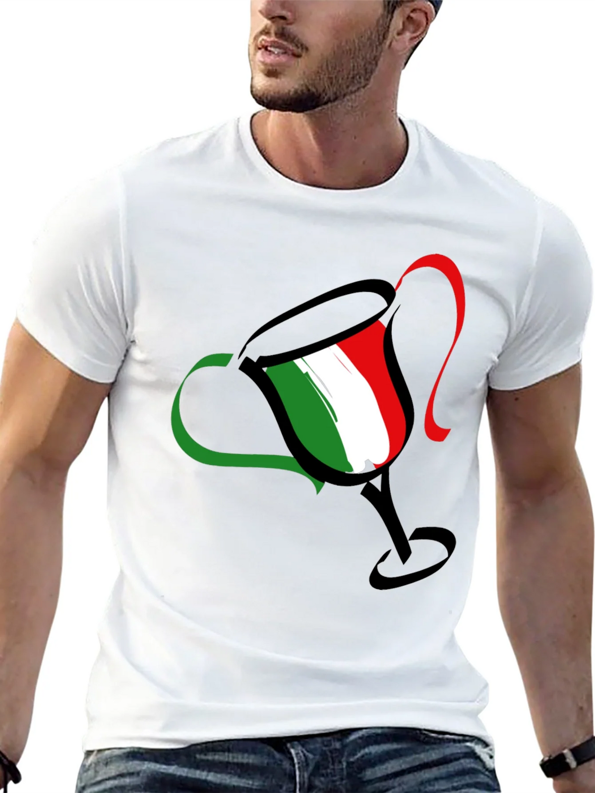 Italian Pride Tee - Trophy Design - Black T-Shirt product image 3