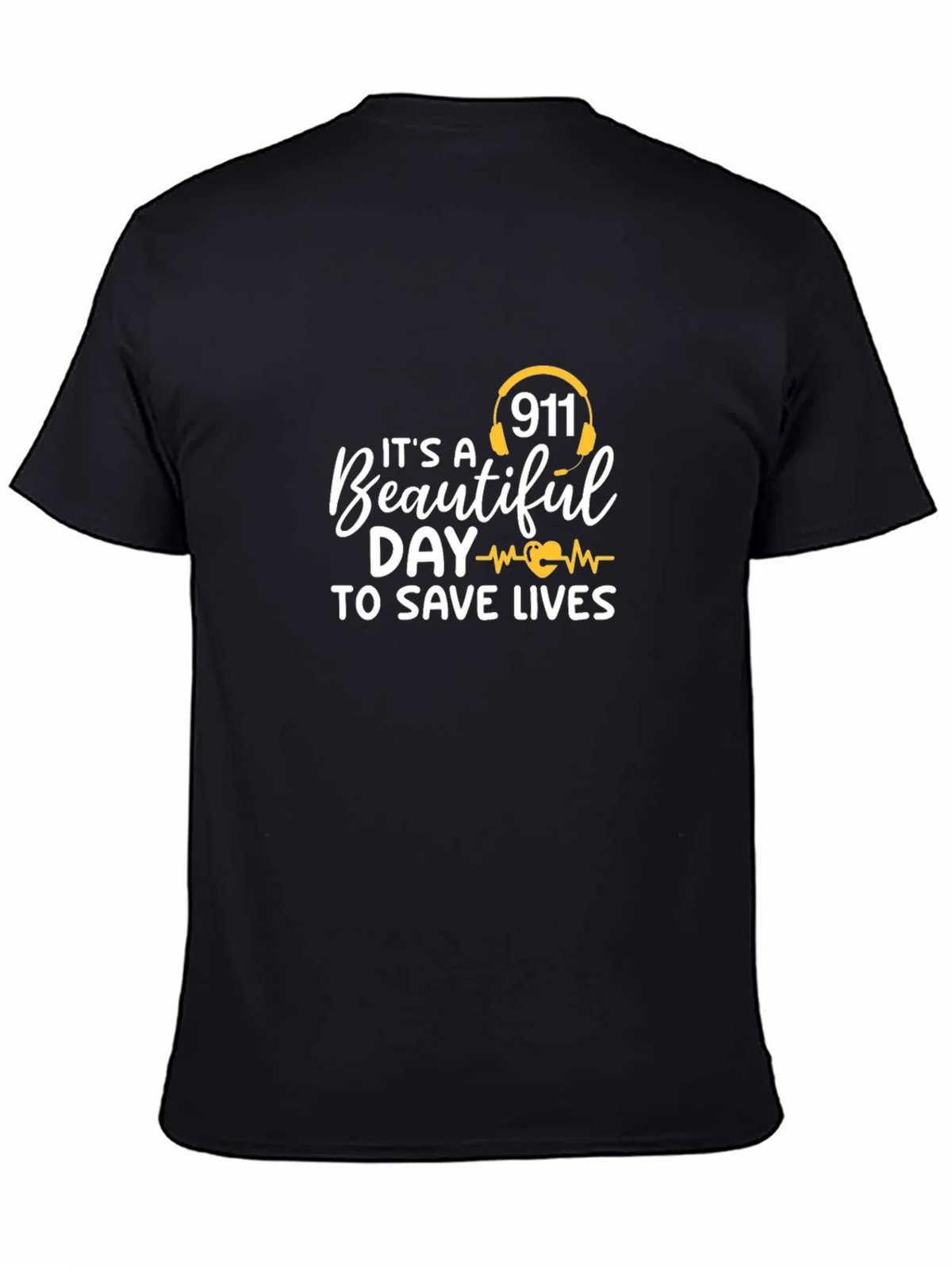 911 Save Lives Graphic Tee - Black product image 4