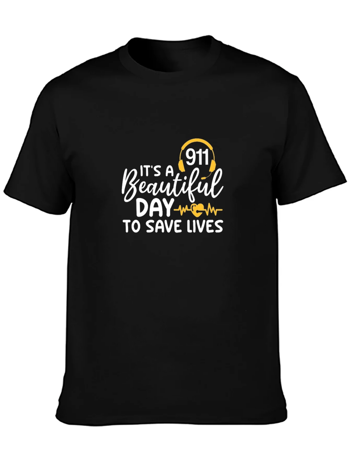 911 Save Lives Graphic Tee - Black product image 3