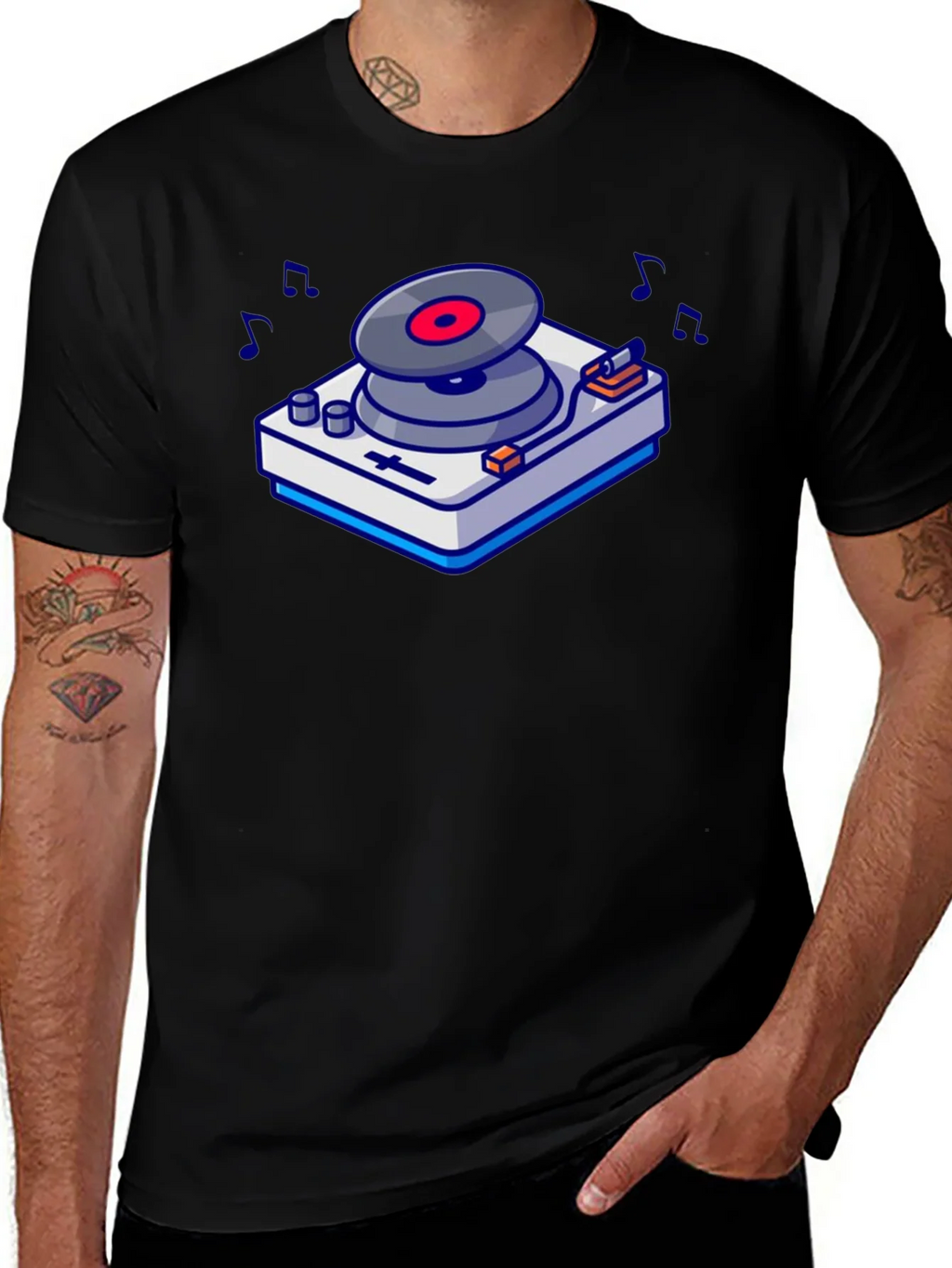 Retro Turntable Graphic T-Shirt - Music Lovers Tee product image 1