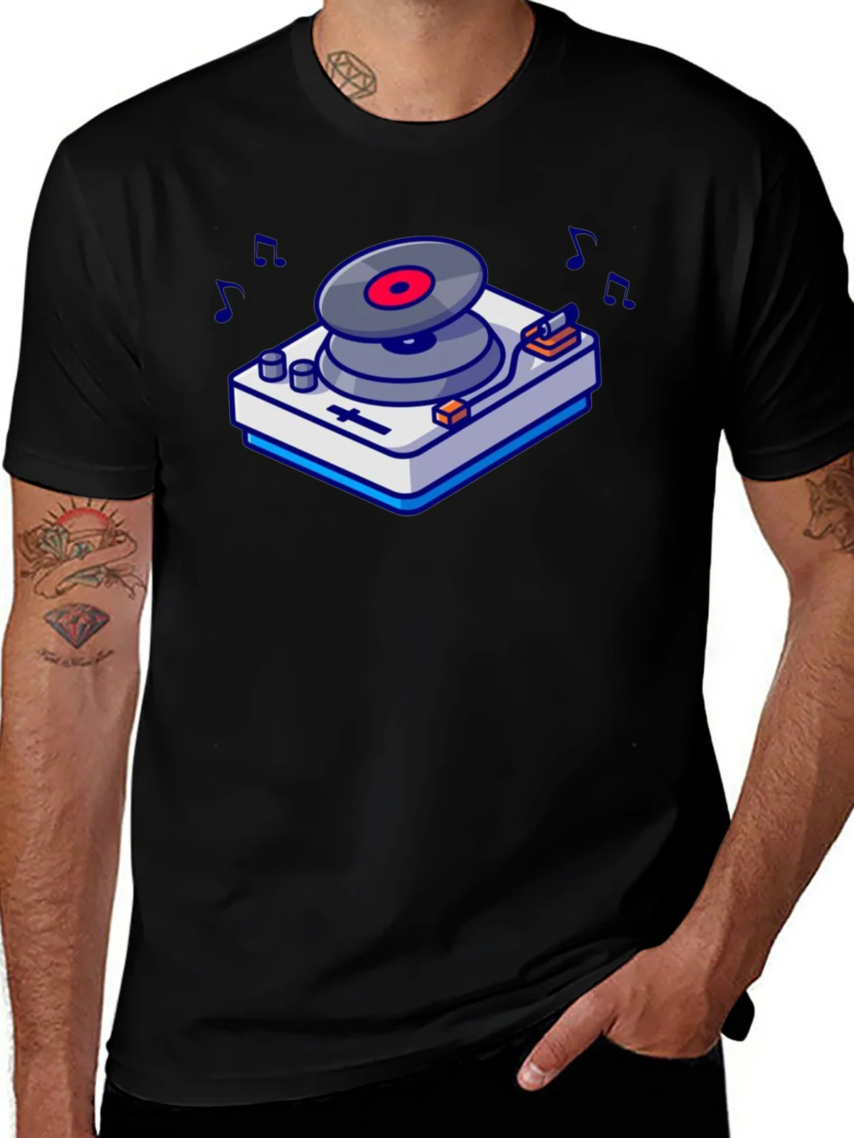 Retro Turntable Graphic T-Shirt - Music Lovers Tee product image 1