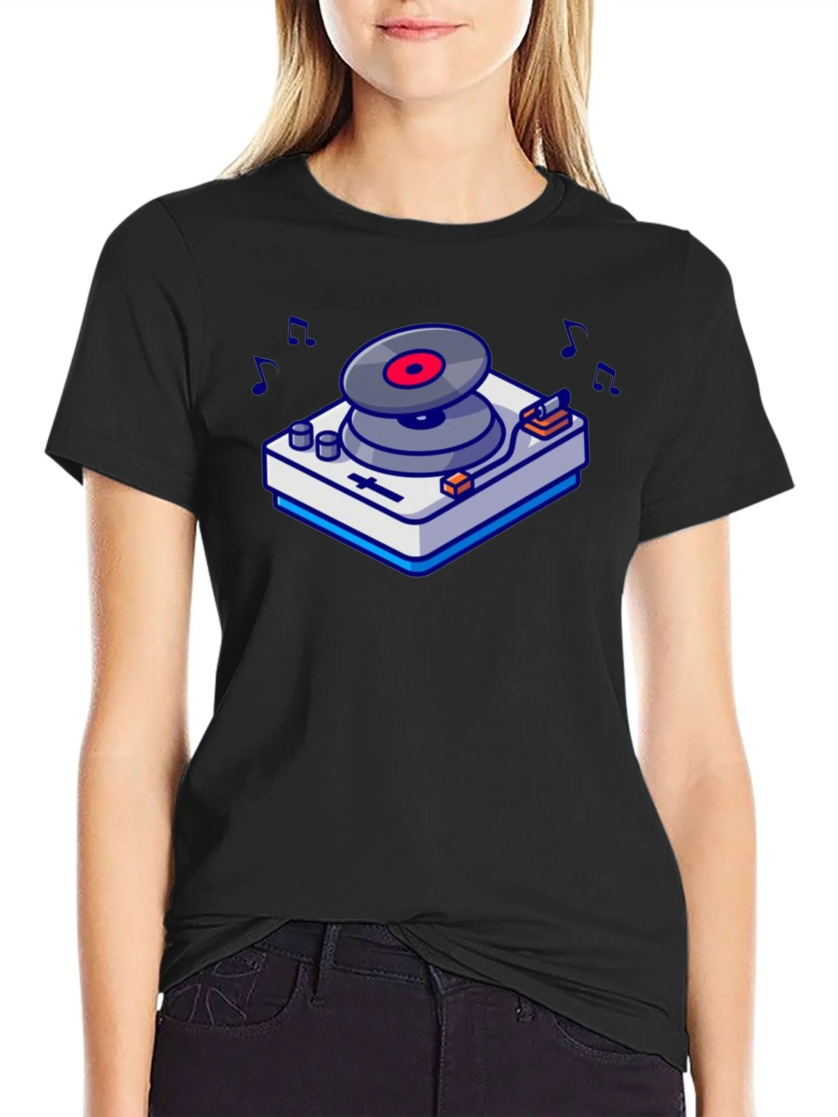 Retro Turntable Graphic T-Shirt - Music Lovers Tee product image 2