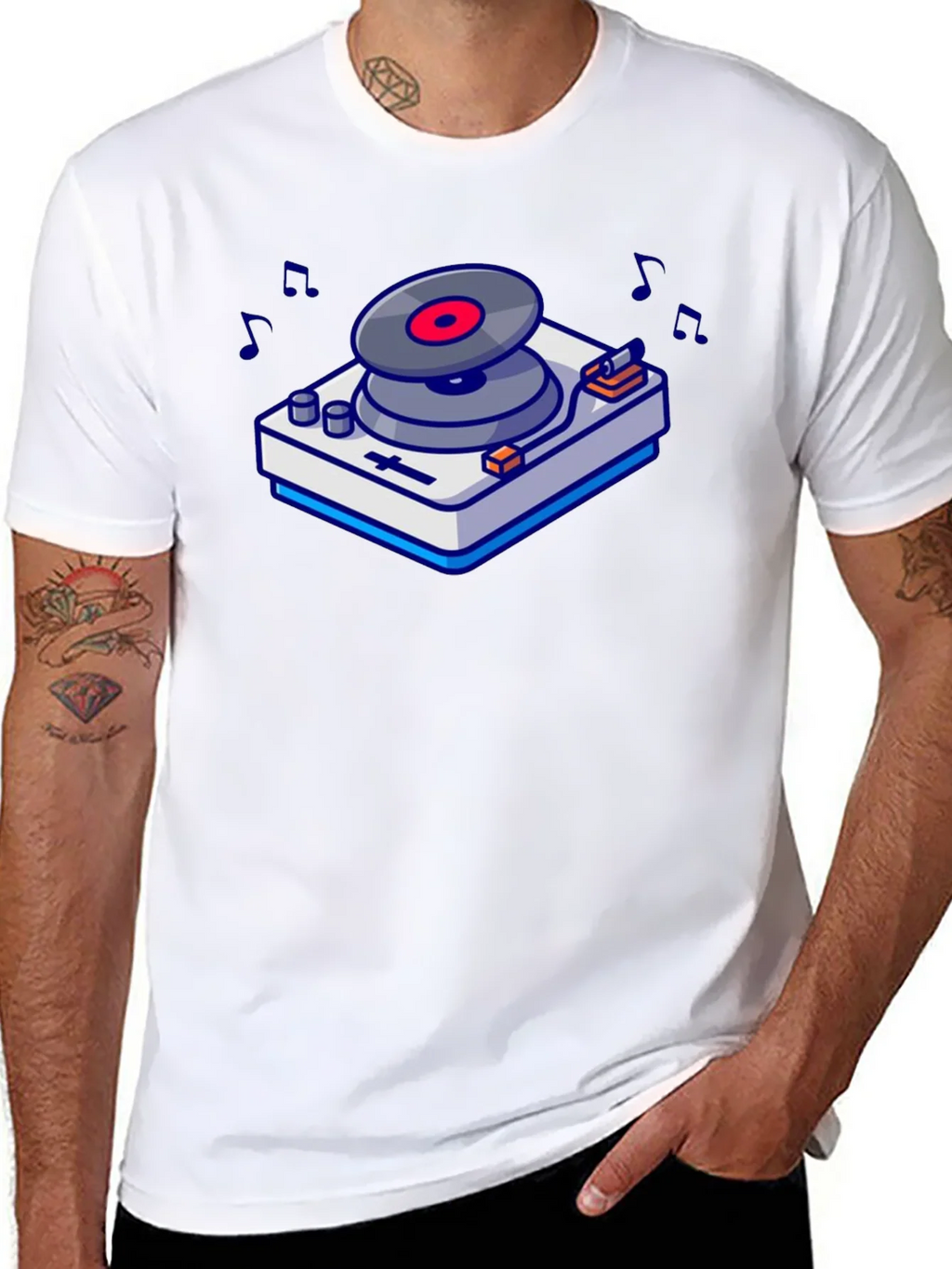 Retro Turntable Graphic T-Shirt - Music Lovers Tee product image 7