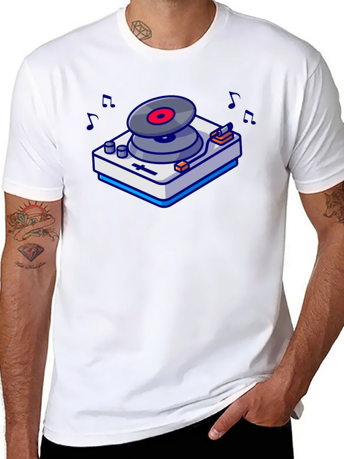 Retro Turntable Graphic T-Shirt - Music Lovers Tee product image 7