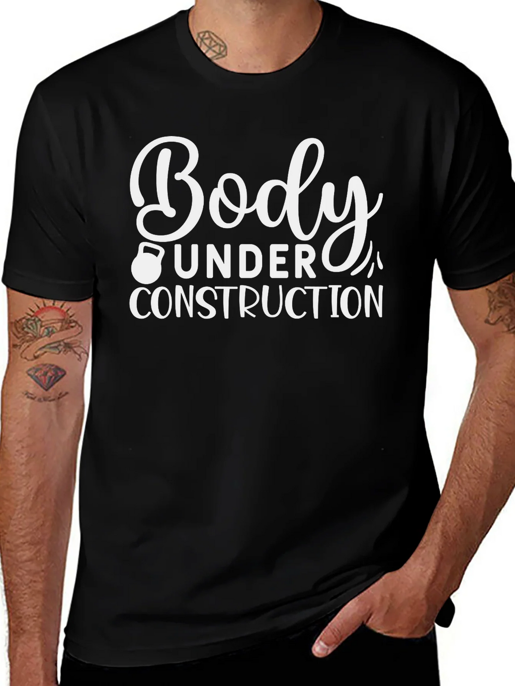 Body Under Construction Black T-Shirt product image 1