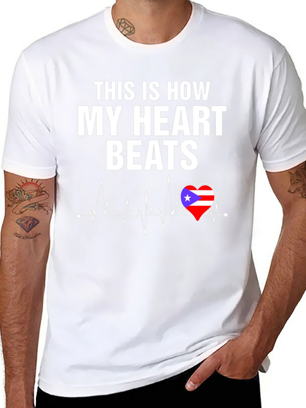 Puerto Rico Heartbeat T-Shirt product image 7