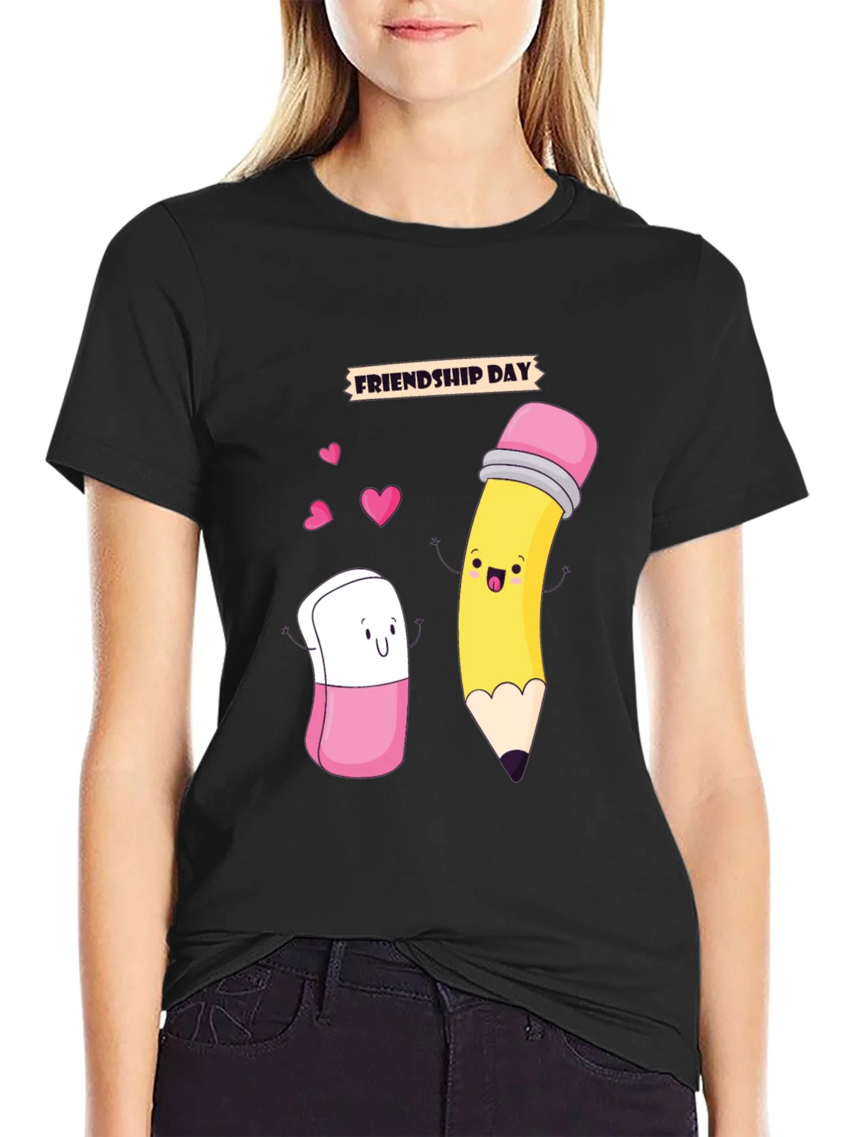 Friendship Day Cartoon Graphic Tee product image 2