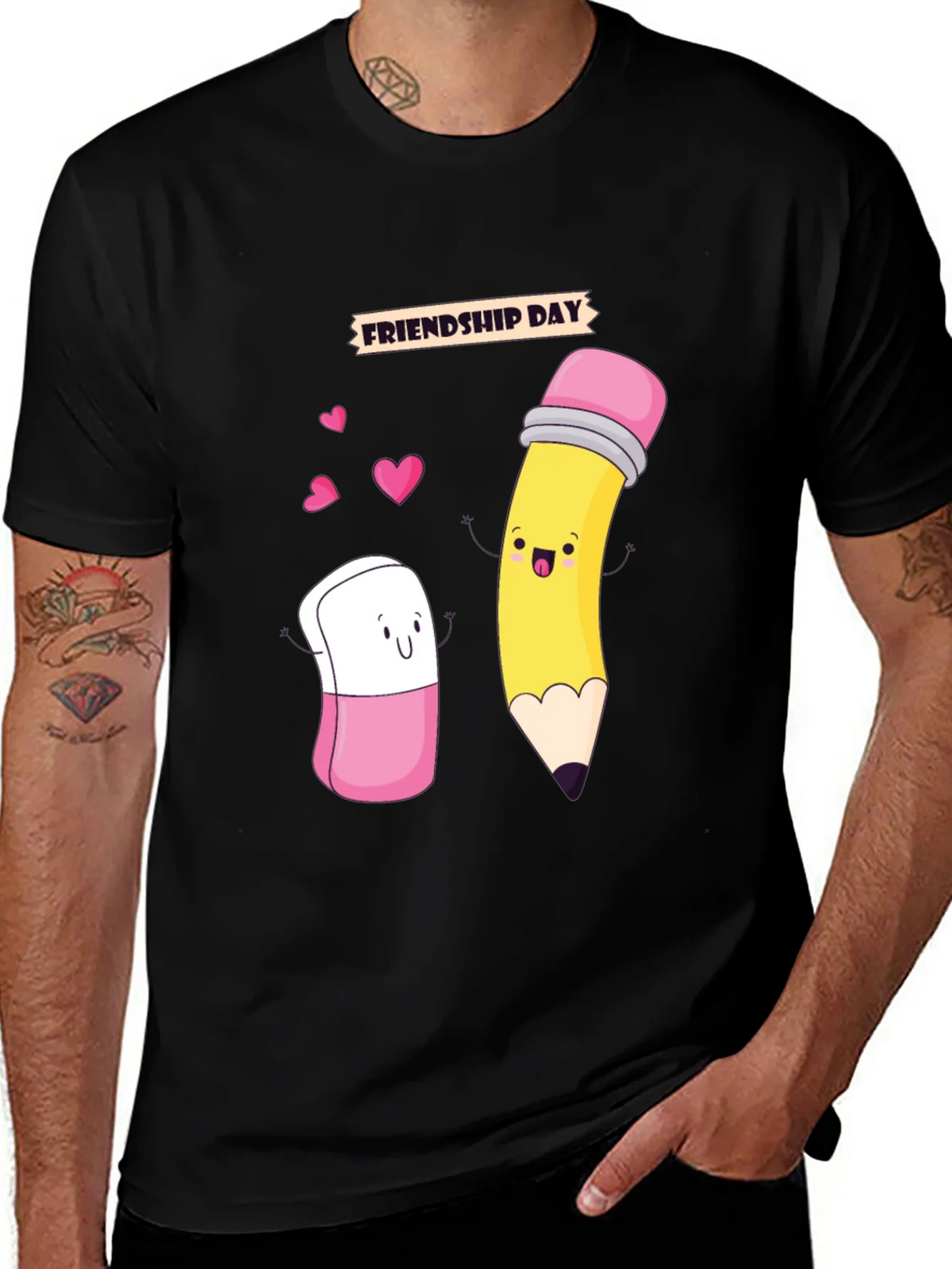 Friendship Day Cartoon Graphic Tee product image 1