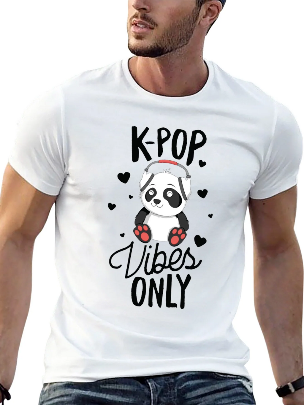 K-POP Vibes Only Panda T-Shirt product image 9