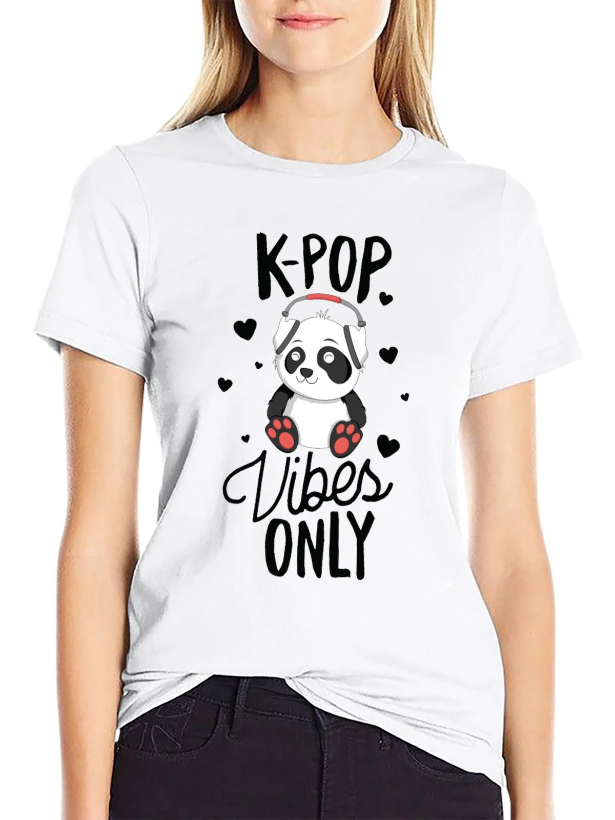 K-POP Vibes Only Panda T-Shirt product image 6