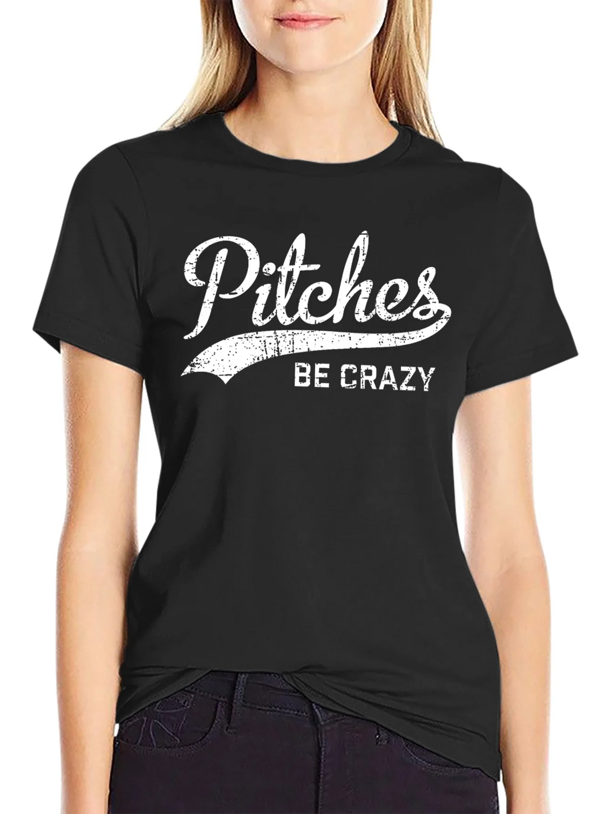 Pitches Be Crazy Graphic Tee - Classic Black T-Shirt product image 2