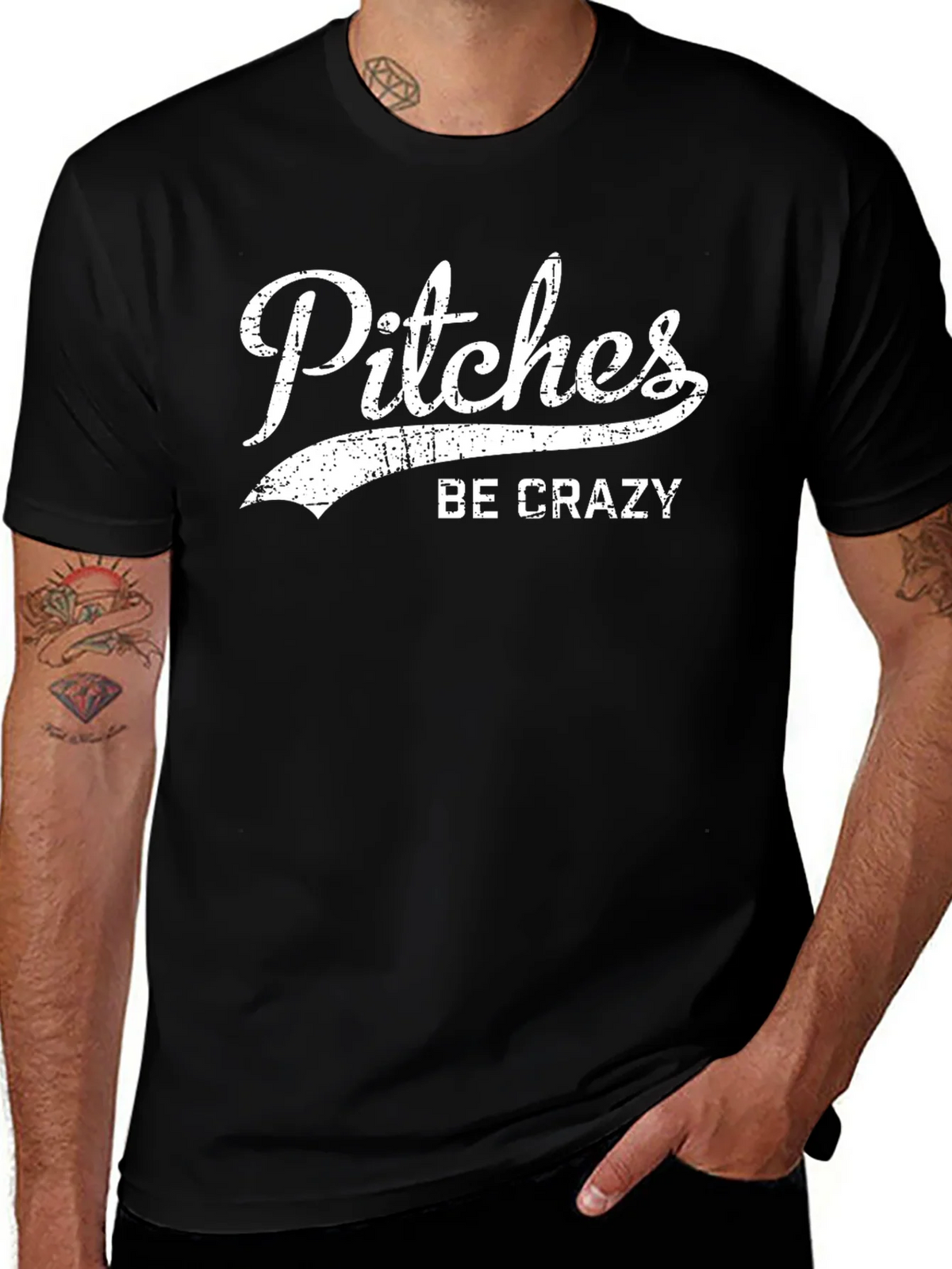 Pitches Be Crazy Graphic Tee - Classic Black T-Shirt product image 1