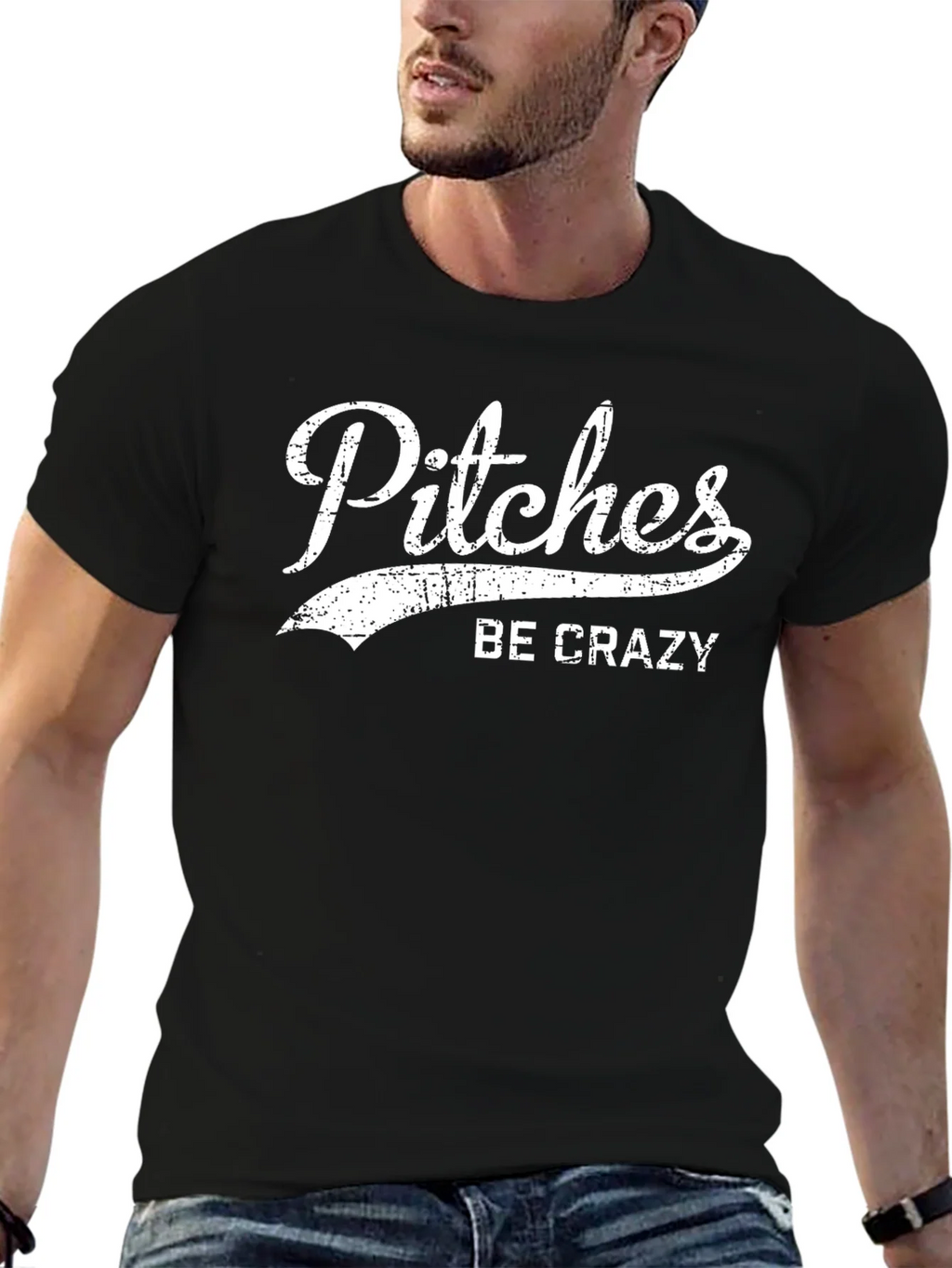 Pitches Be Crazy Graphic Tee - Classic Black T-Shirt product image 6