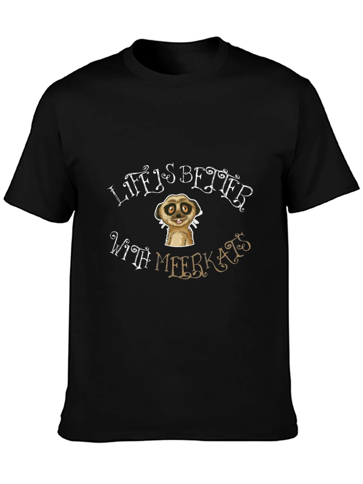 Life is Better With Meerkats Black T-Shirt product image 3