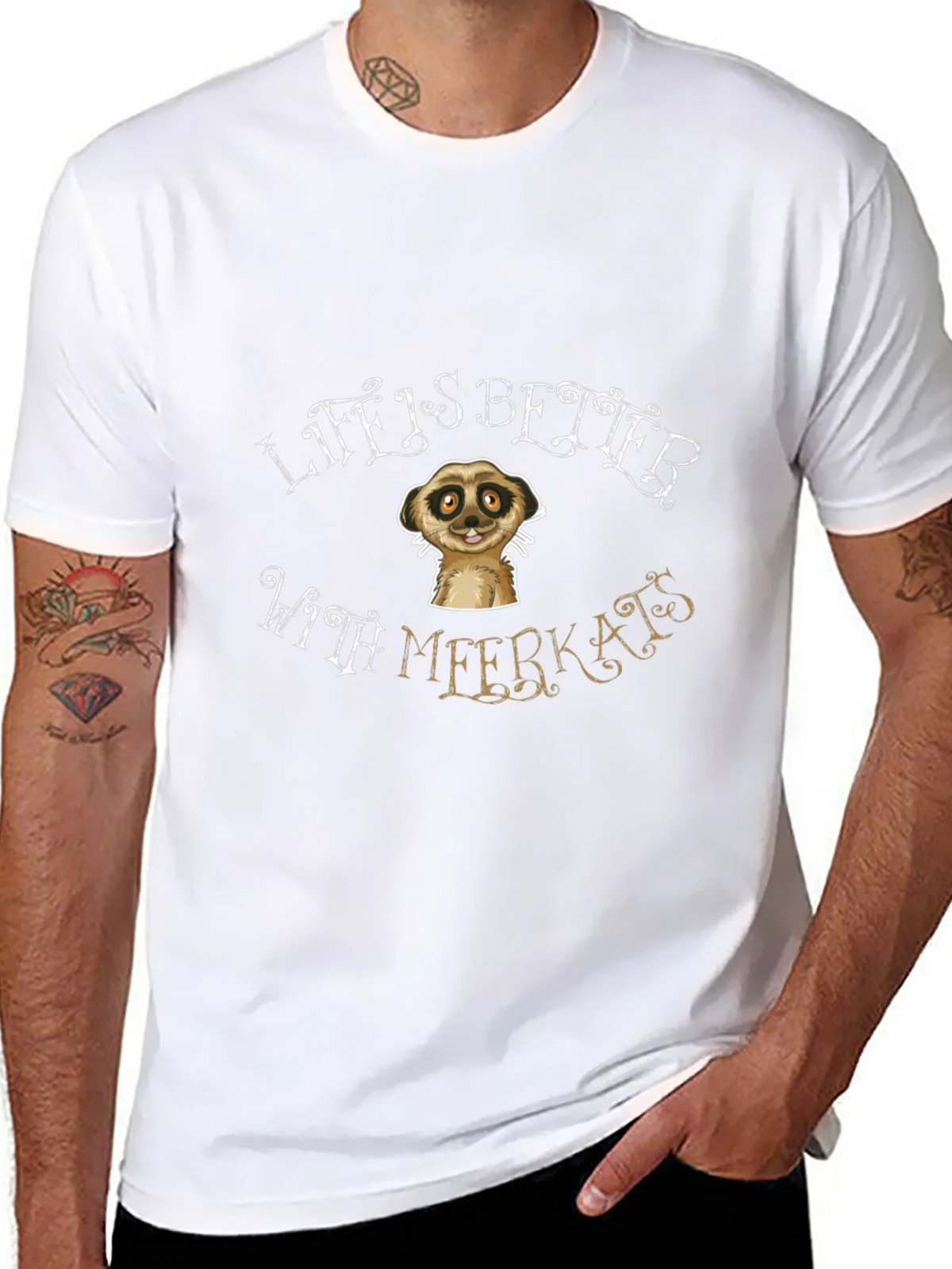 Life is Better With Meerkats Black T-Shirt product image 7