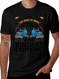 Truckers Humor T-Shirt: Sticks & Stones Chains & Binders product image 1