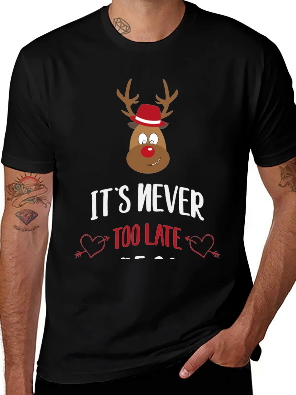 Funny Christmas Reindeer Graphic Tee product image 1