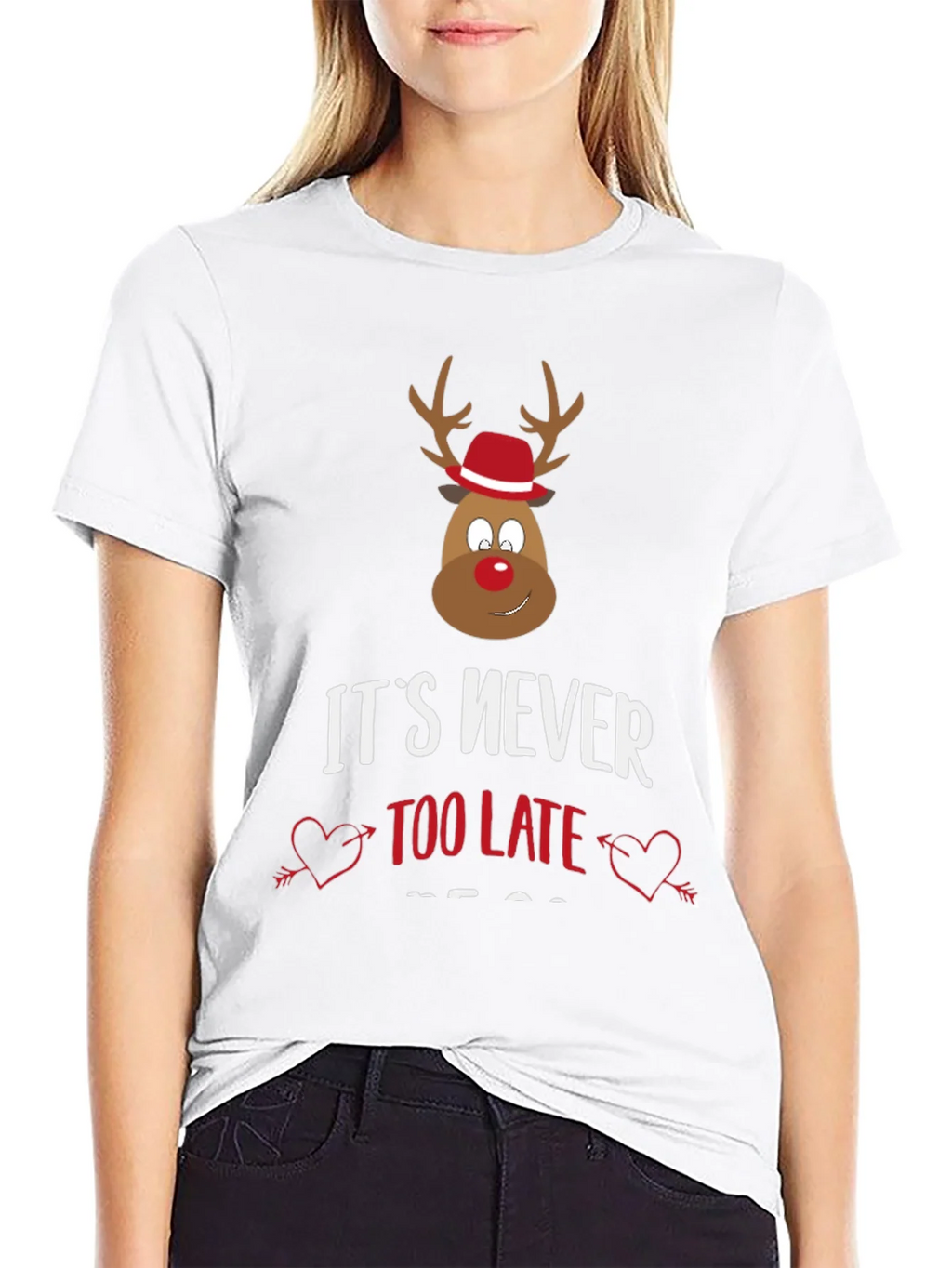 Funny Christmas Reindeer Graphic Tee product image 8