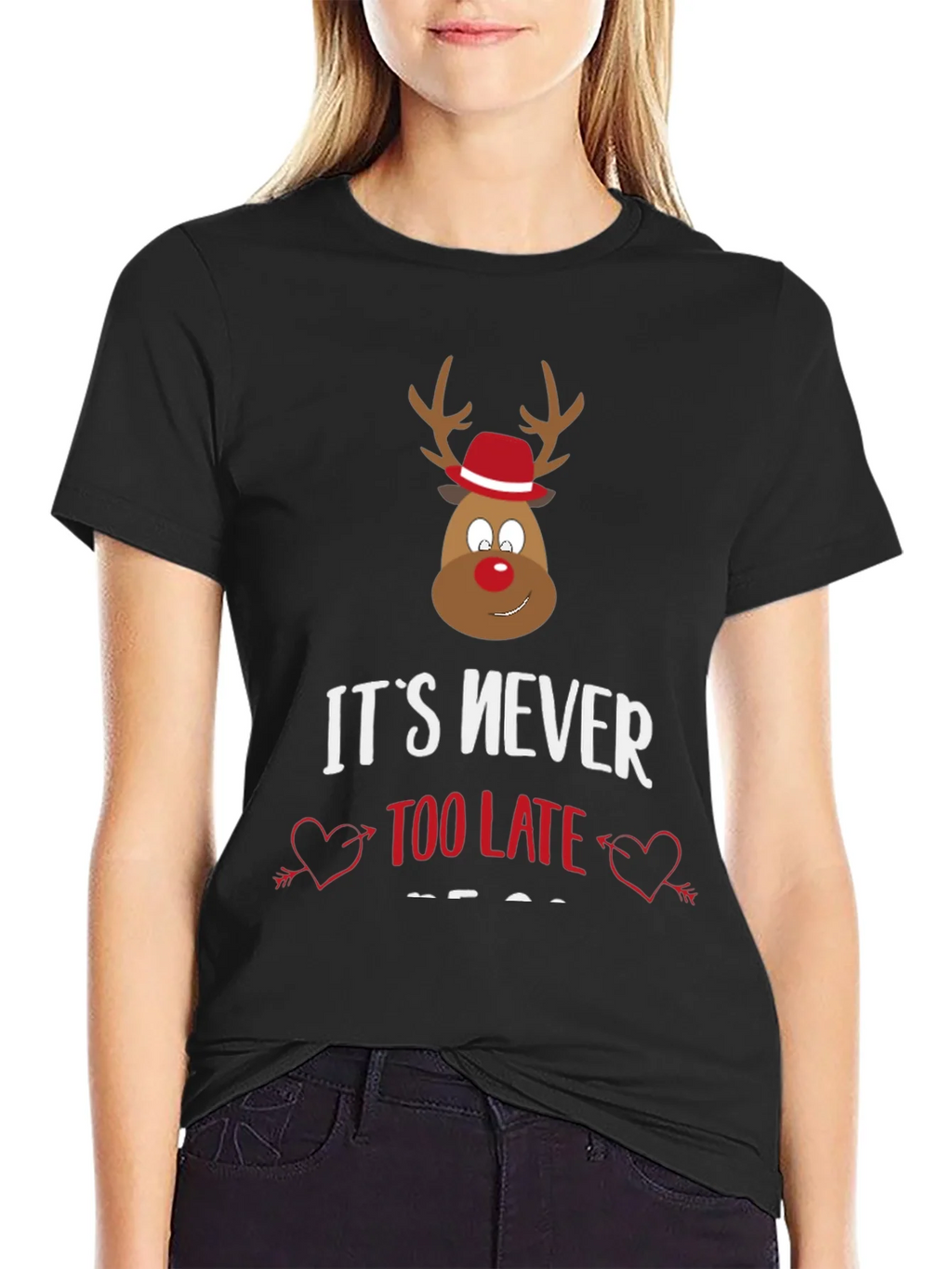 Funny Christmas Reindeer Graphic Tee product image 2