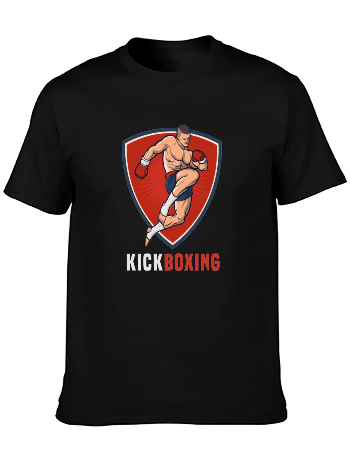 Kickboxing Graphic T-Shirt - Black product image 3