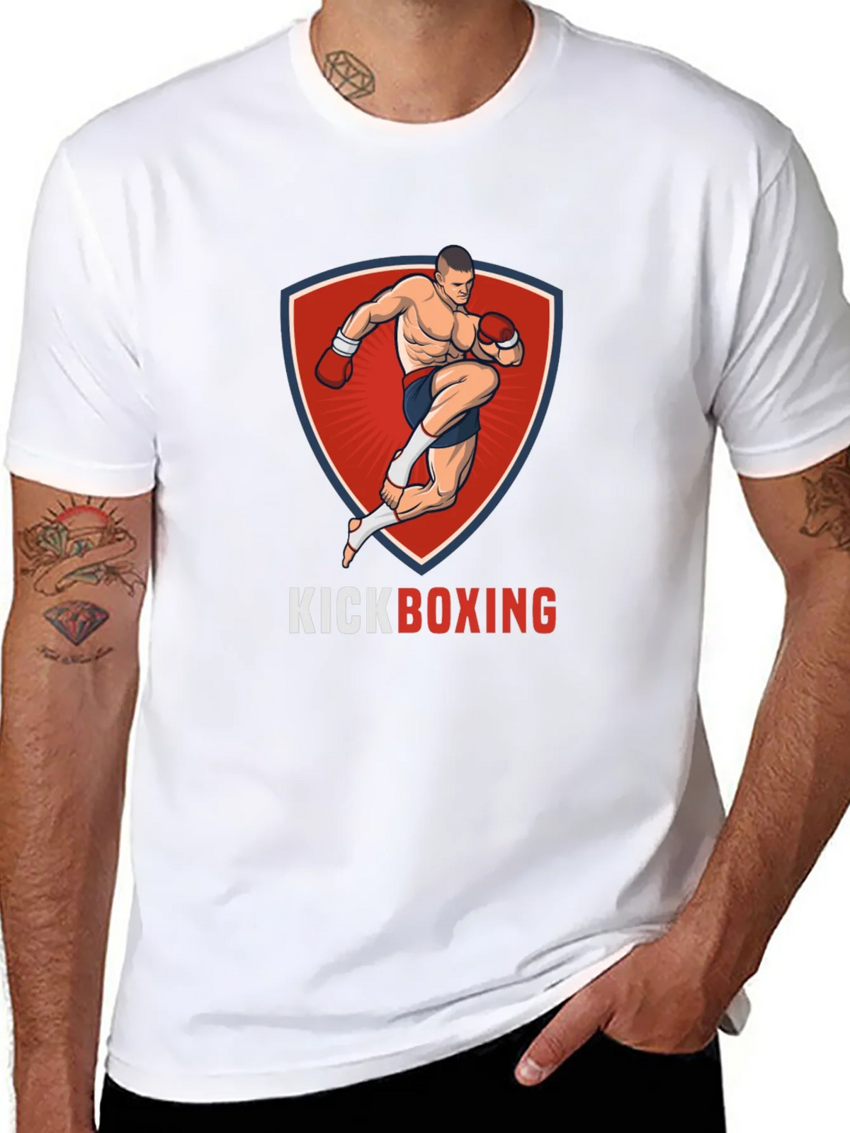Kickboxing Graphic T-Shirt - Black product image 7