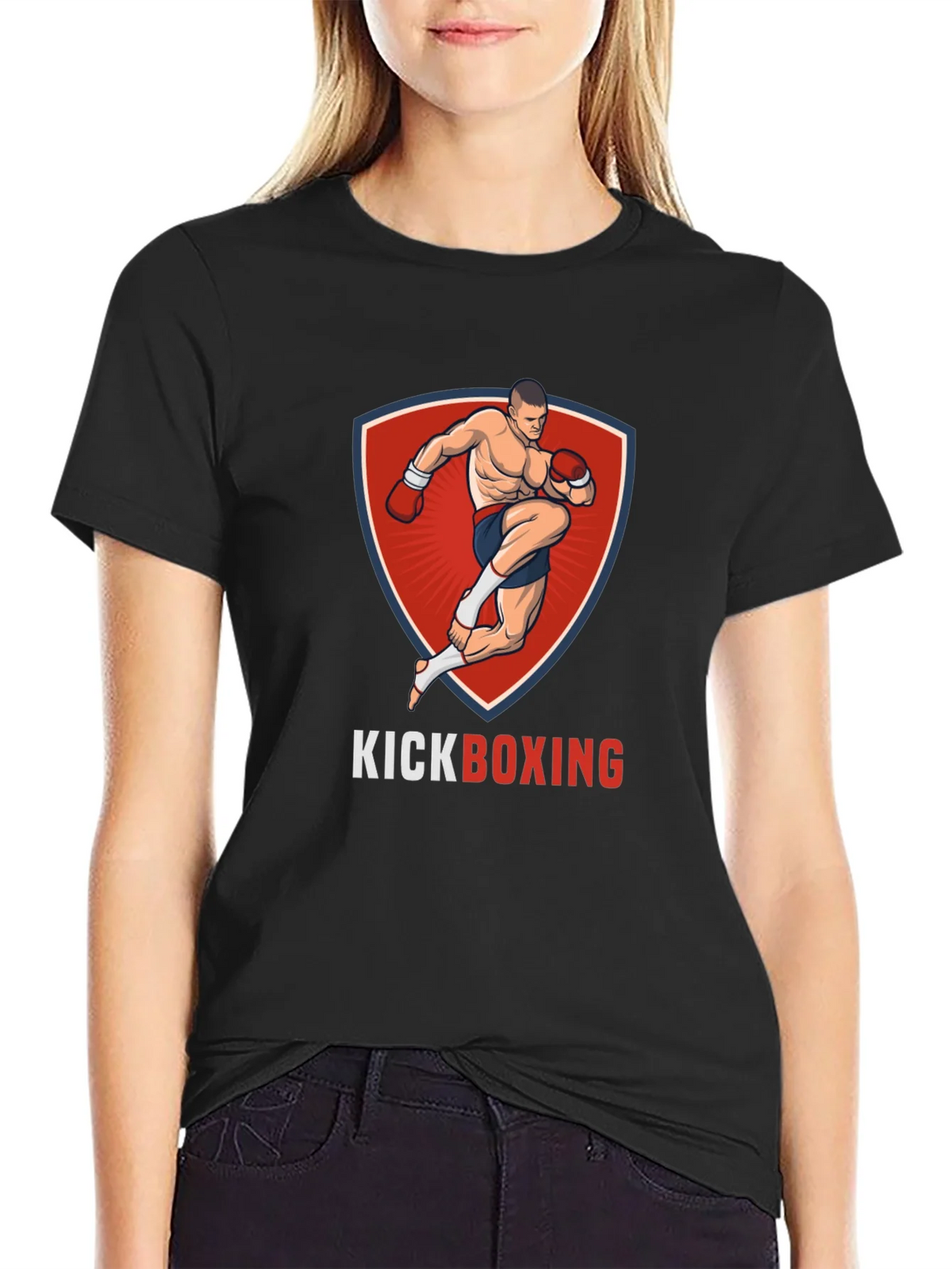 Kickboxing Graphic T-Shirt - Black product image 2