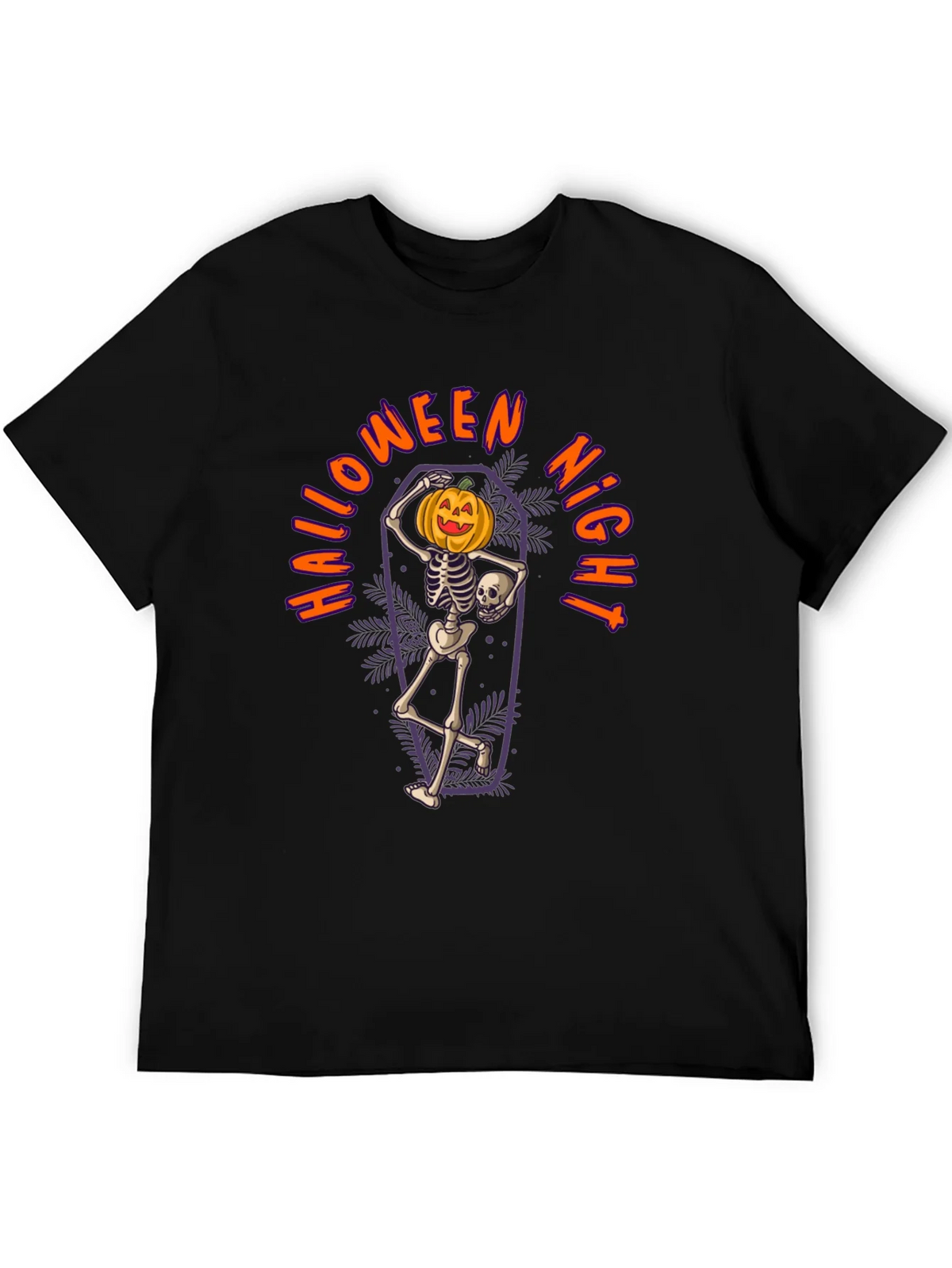 Halloween Night Skeleton Pumpkin T-Shirt product image 5