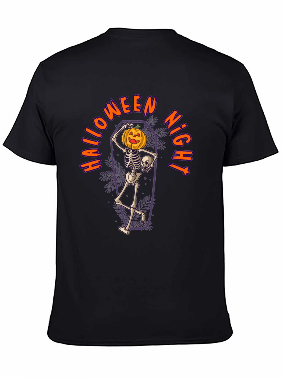 Halloween Night Skeleton Pumpkin T-Shirt product image 4