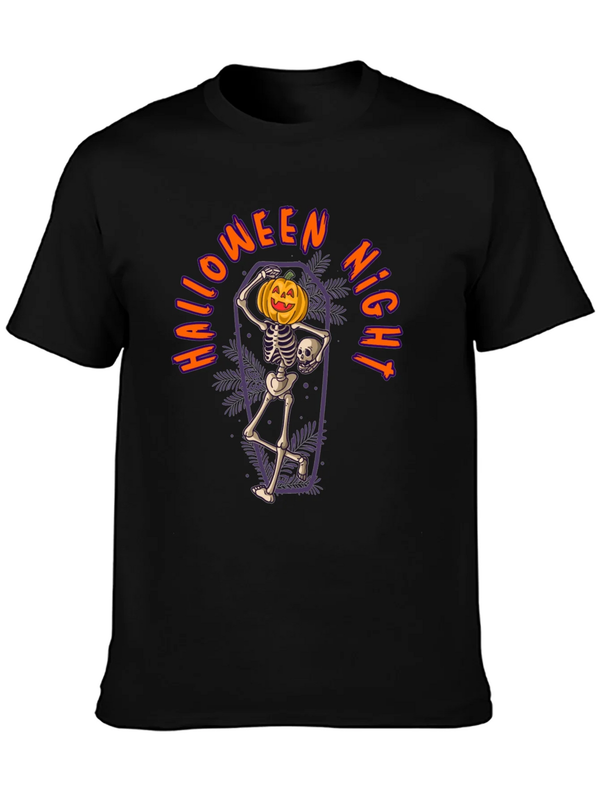 Halloween Night Skeleton Pumpkin T-Shirt product image 3
