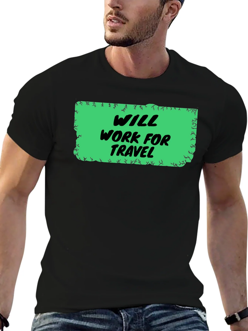 Will Work for Travel Graphic Tee product image 5