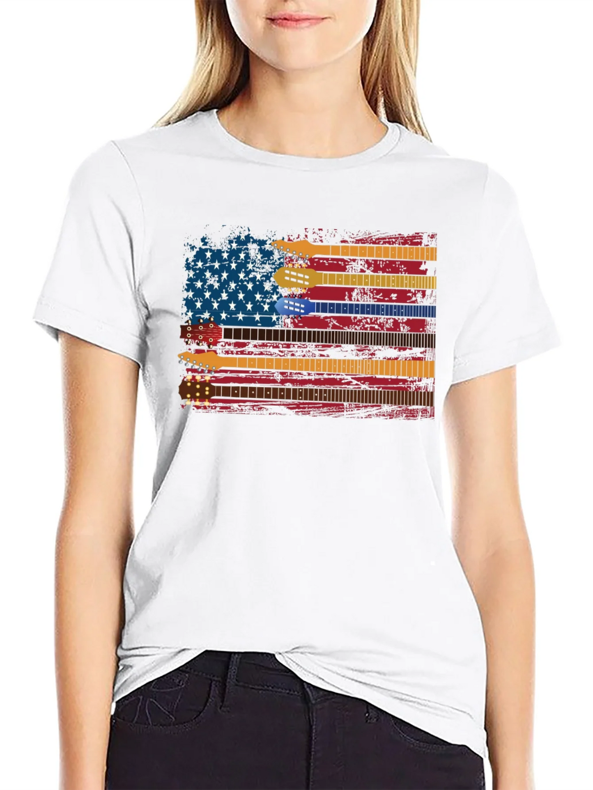 Guitar American Flag Graphic Tee - Music Lovers Shirt product image 8