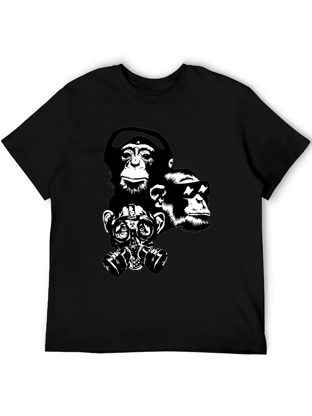Ape Squad Black T-Shirt - Cool Monkey Design product image 3