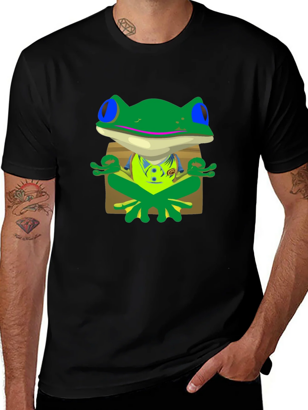Meditating Frog Graphic Tee - Find Your Zen product image 1
