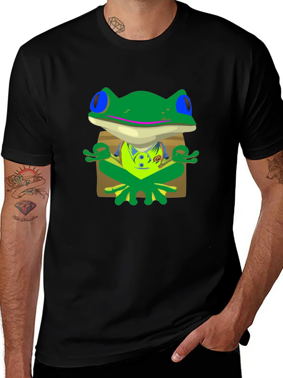 Meditating Frog Graphic Tee - Find Your Zen product image 1