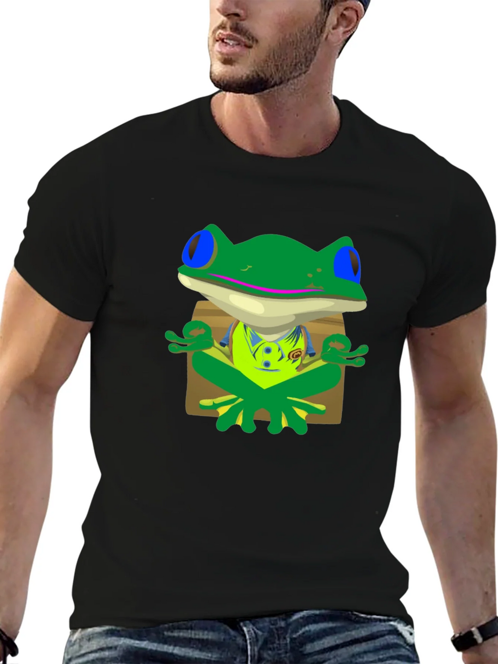 Meditating Frog Graphic Tee - Find Your Zen product image 6