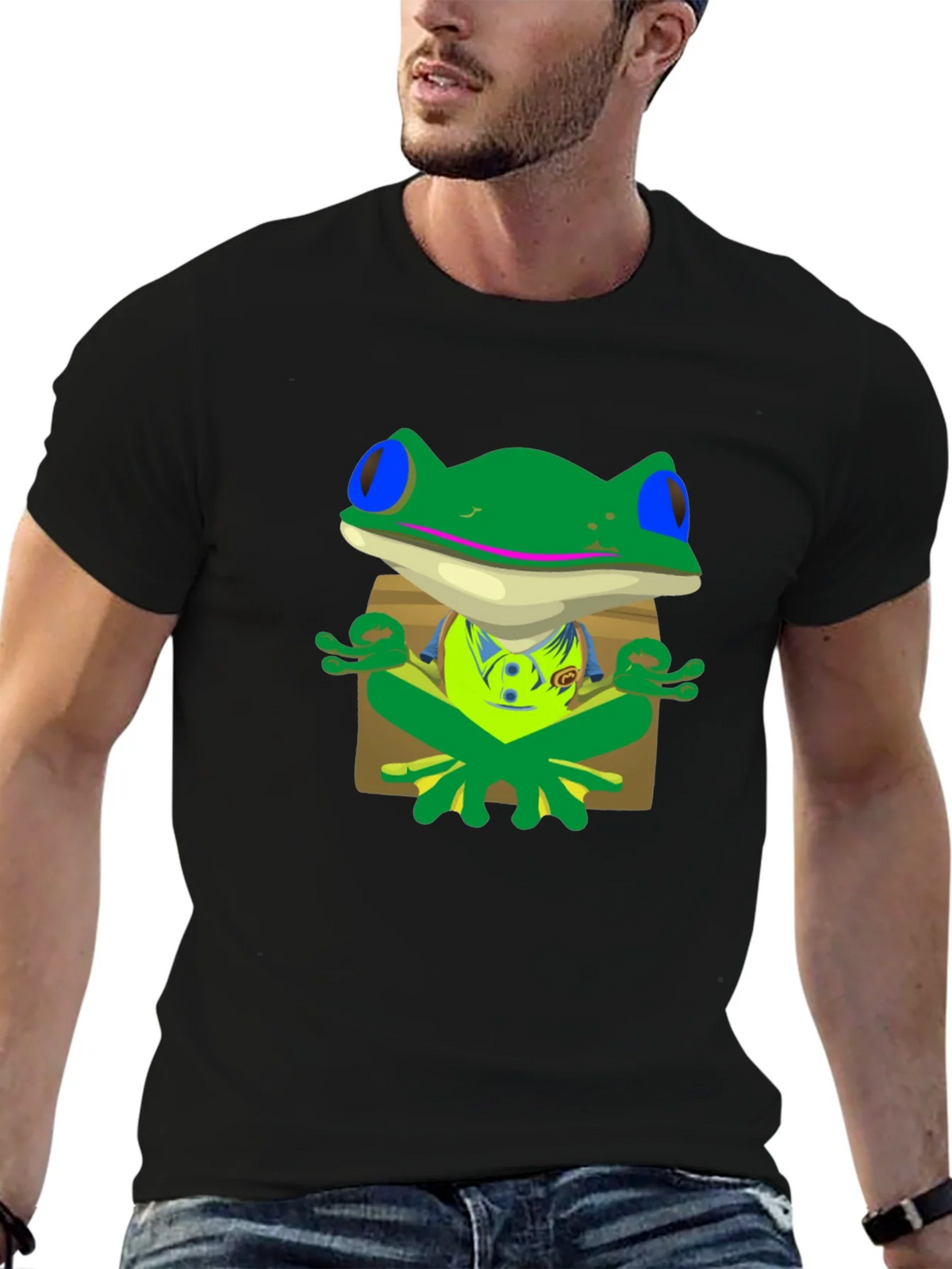 Meditating Frog Graphic Tee - Find Your Zen product image 6