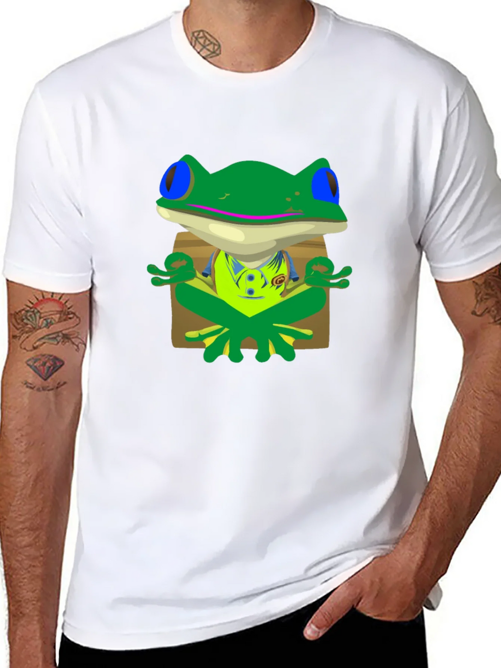 Meditating Frog Graphic Tee - Find Your Zen product image 7