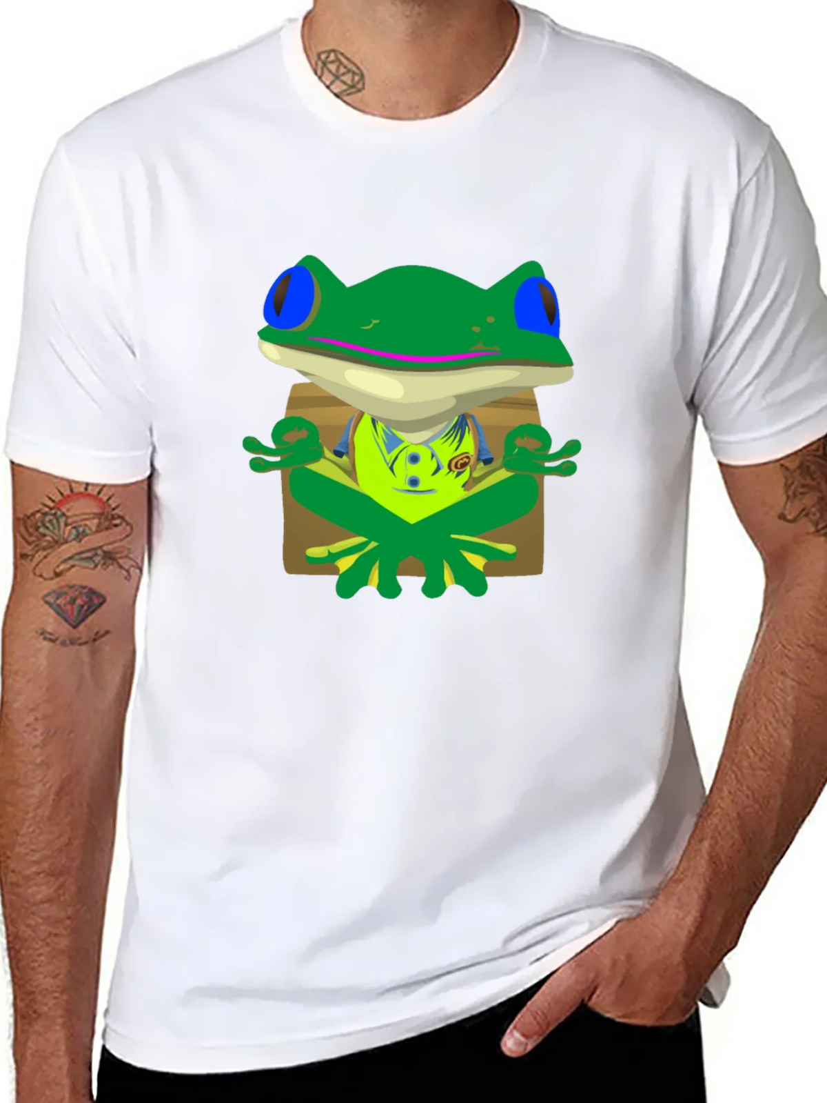 Meditating Frog Graphic Tee - Find Your Zen product image 7