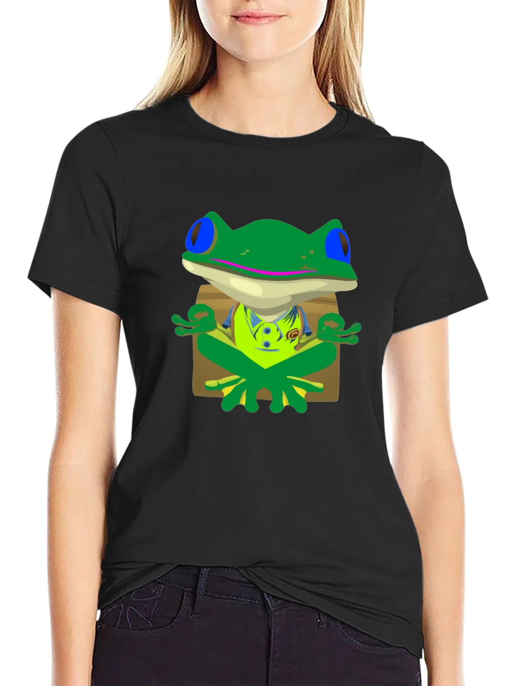 Meditating Frog Graphic Tee - Find Your Zen product image 2