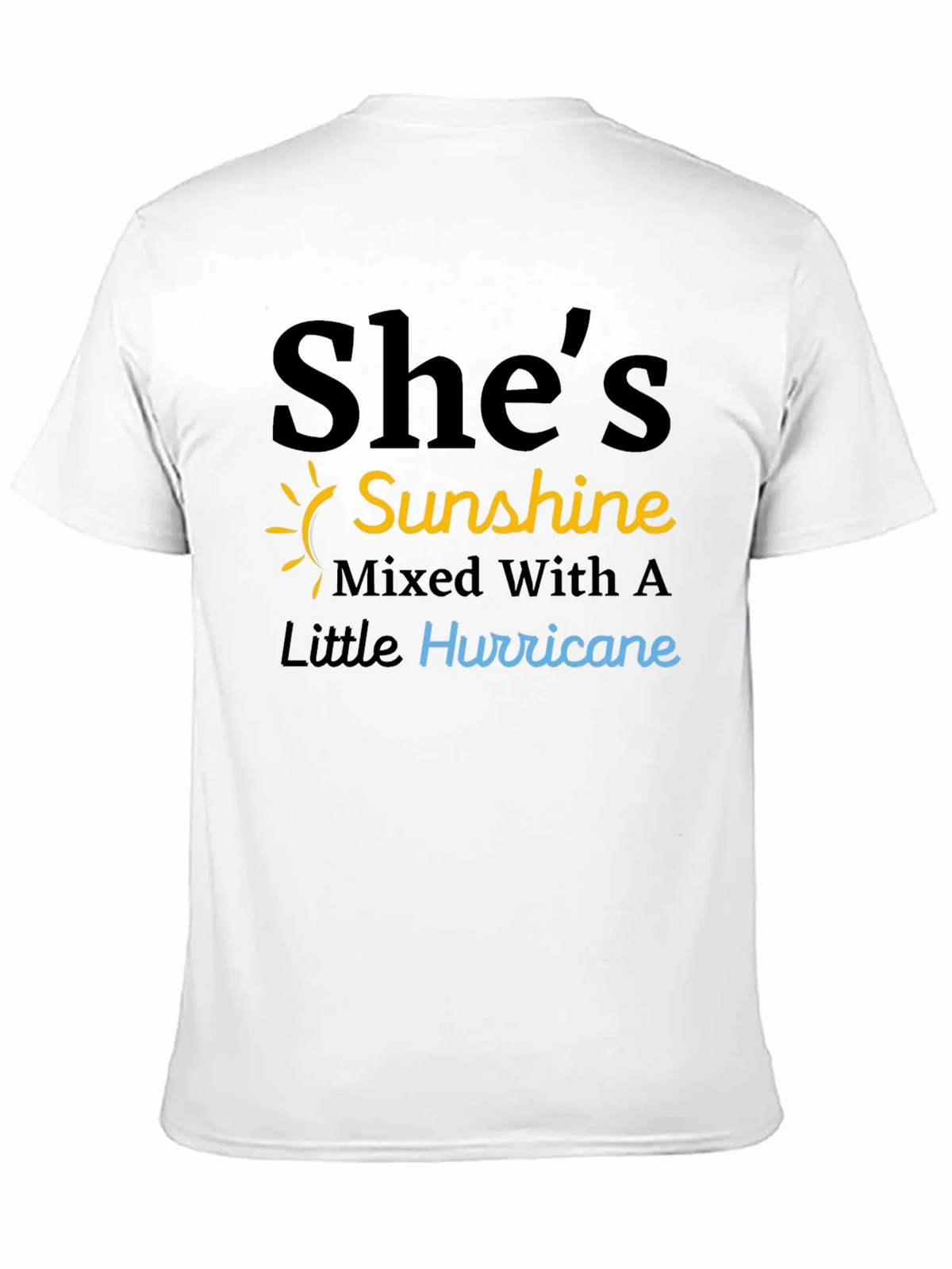 Shes Sunshine & Hurricane Black T-Shirt product image 9