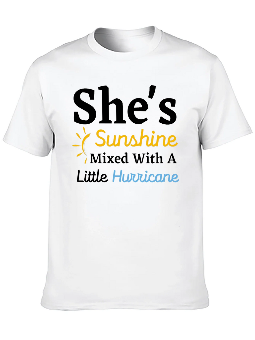 Shes Sunshine & Hurricane Black T-Shirt product image 8