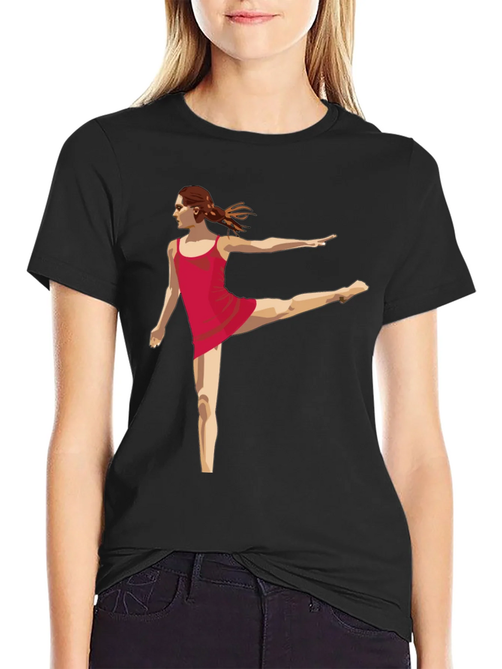 Dancer Graphic Tee - Modern Black T-Shirt product image 1